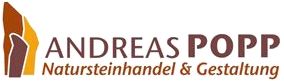 „Andreas Popp Natursteinhandel & Gestaltung“-Logo, zur Startseite